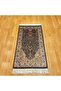 Silk 70 X 120 Patterned Black Prayer Rug - 3