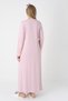 Women's Powder Special Design Lace Stylish Full Length Maternity Dressing Gown Nightgown Set of 2 - 8