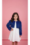 PLUSH COLLAR ROSE PATTERNED GIRL BOLERO - 5