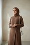 Women's Linen Set Blouse and Skirt Set Elastic Waist Long Skirt Hijab Summer Set - 4