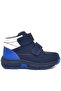 Genuine Leather Navy Blue Velcro Fur Children's Sports Boots - 3