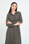 Rochie dama de lungime medie cu model in dungi - 4