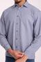 Jonas Plaid Small Check Relaxed Fit 100% Cotton Flannel Fabric Men's Shirt - Stone - 4