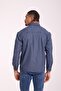Alfonso Plaid Large Check Relaxed Fit 100% Cotton Flannel Fabric Men's Shirt - Blue - 7