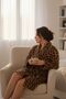 Lumor Shawl Collar Wellsoft Plush Soft Dressing Gown |   Leopard - 7