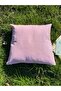 Pink Gingham Linen Pillow Cushion Cover (42 X 42 Cm) - 5