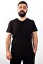 Twi̇ster Jeans 1827 Black V-Neck Men's T-Shirt - 2