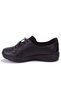 Dza07- 122042642   Black Orthopedic Casual Leather Women's Shoes - 3