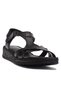 Dza07-60021011 Black Daily Orthopedic Leather Women's Sandals