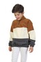 Boy's Mock Neck Zippered Sweatshirt-Pullover with Elastic Waist, Multi-Colored Winter Fleece Sweat - 4