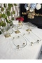 Karem 5 Piece Glass Table Presentation Plate Set with Metal Legs Gold