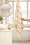 Natural Cotton Striped, Tasseled Bath Towel (100X180 cm) - 4