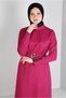 BELTED BUTTON DETAILED DRESS 43383
