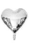 1 Piece 45 cm Silver Gray Heart-Shaped Romantic Foil Balloon Marriage Proposal February 14Th