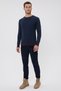 Ricky Nd 1 Men's High Rise Straight Comfortable Cut High Waist Woven Trousers Straight Leg Blue