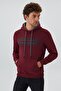 Tess men's Hooded sweatshirt - burgundy - 2
