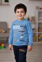 Boy's Tracksuit - Mnk3112 Cobalt Blue, Printed