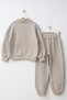 Girls' Top and Bottom Tracksuit Set with Stitched Pockets and Zipper - 4