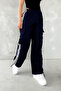 Y2K Cargo Parachute Pants Tracksuit Dark Blue - 2