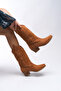 Ihiovana Women's Embroidered Western Boots 0012886 Tan Suede - 5