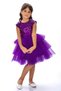 Girl's Sequin Tulle Party Dress Purple - 3