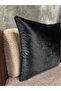Exclusive Imported Atlas Black Color Throw Pillow Cover 50X30 cm - 5