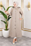 Hooded Chain Detailed Quilted Cap Tsd250162 Mink