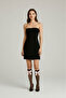 Women's Black 20 Denim Below-Knee Thick Elastic Bow Transparent Socks - 2