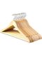 Wooden Hanger Clothes Dress Pants Hanger 6 Pieces - 4