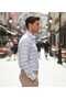 Long Sleeve Panelled Slim Fit Collar Buttoned Sports Men's Shirt - 2
