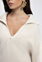 Livia Beige Collar Sweater - 8