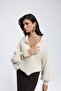 Livia Beige Collar Sweater - 7