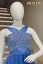 Erkut evening dress stone embroidered tulle strap short evening dress 653 indigo - 4