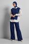 Shirt Collar Pants Suit 45754