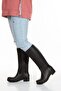Antique Pattern Thick Waterproof Rain Boots That Can Be Weared and Taken Off Comfortably - 3