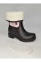 Black Pink Printed Waterproof Girl's Rain Boots - 5