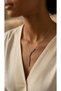 Zircon Stone Y Necklace Colorful Waterway Pendant Stainless Steel