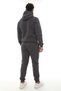 Smoked-Colored Stylish Men's Tracksuit Set with Fleece Inside, Elasticated Legs, Pockets, K Hooded Embroidery Detail, Compact Set - 4