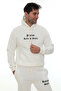White Stylish Men's Tracksuit Set with Fleece Inside, Elasticated Legs, Pockets, K Hooded Embroidery Detail, Compact Set - 6
