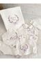 Lilac Embroidered Hospital Dish Set - 3