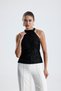 Halter Neck Sequin Blouse - 3