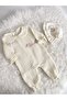Muslin Embroidered Jumpsuit Bonnet Beret - 2