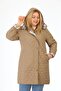 Women's Long Waterproof Quilted Hooded Quilted Coat Plus Size Quilted Plaid Quilted