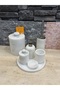 100% Natural Marble 7 Piece Bathroom Set – Polished Marble / Antique Silver Varnished Accessories - 5
