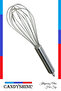 Stainless Steel Beater Chrome Metal Handle Luxury Beater Egg Milk Mixer Dough Beater - 2