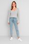 Wide V-Neck Knitwear Crop Sweater - 5