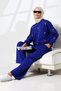 Cobalt Blue Women's Hijab - Sports and Comfortable Combed Cotton Set - 2