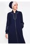Sleeveless and Collar Embroidered Zipper Pardesü 1281