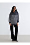 Lcw Modestgri Mock Neck Striped Women's Sweatshirt Tunic - 2