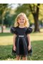 Birthday Wedding Special Occasion Party Organza Fabric Balloon Sleeve Dress - 3